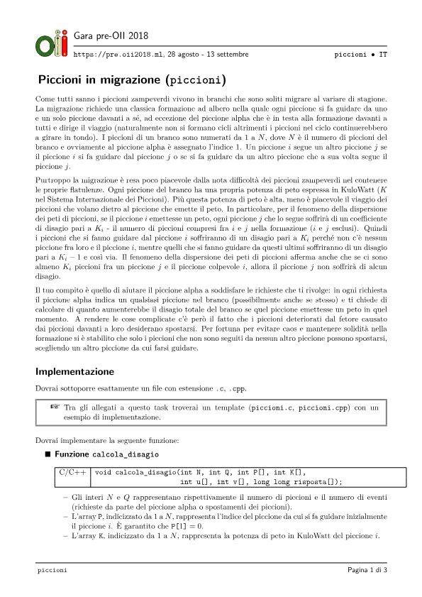 Piccioni in migrazione