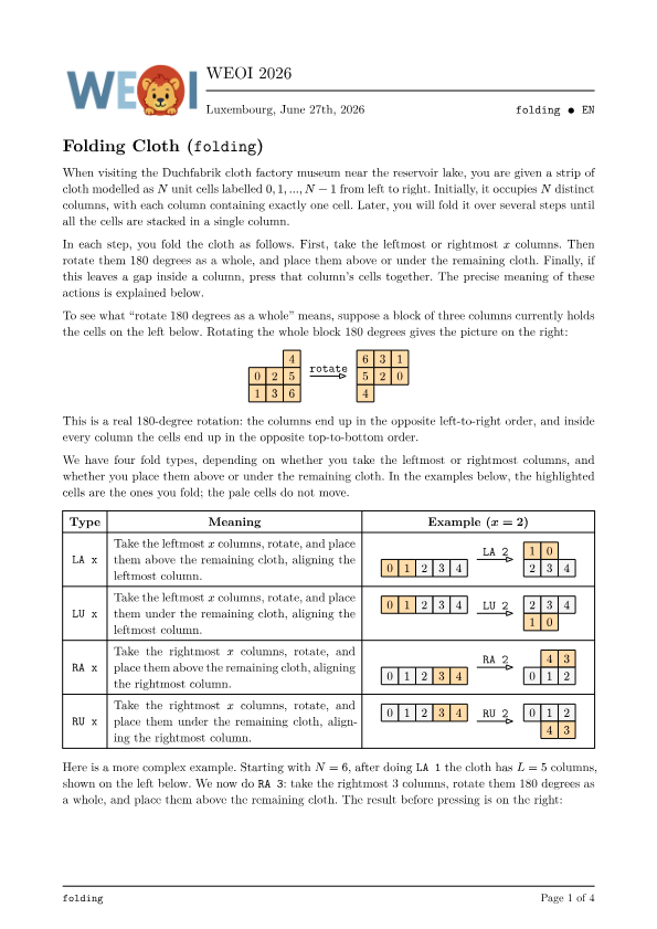 Folding Cloth